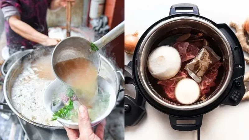 Nấu phở bò bằng nồi áp suất và Phở truyền thống: Cách nấu nào nhanh hơn?