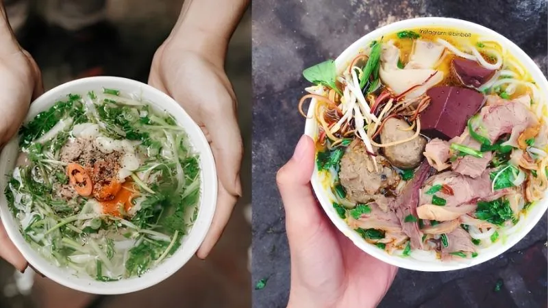 Phở bò và bún bò Huế khác nhau như thế nào?