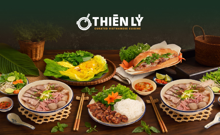 Authentic Vietnamese cuisine served at Thien Ly Vietnamese Restaurant, featuring traditional dishes, fresh herbs, and a warm Vietnamese dining atmosphere